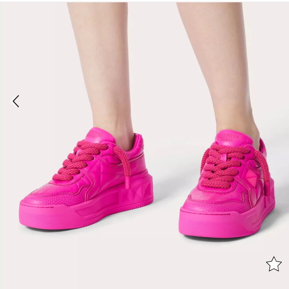 Valentino Garavani ONE STUD XL TRAINER IN NAPPA LEATHER pink sneakers EU40 US 10